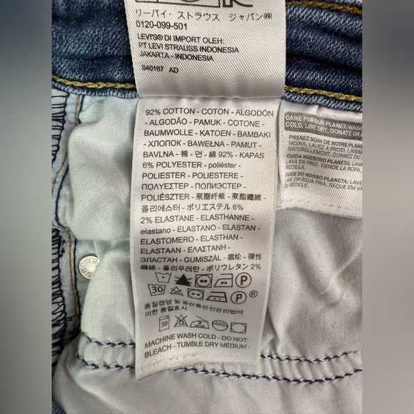 Levi’s 721 High Rise Skinny Distressed Jeans Size 27 - Picture 7 of 11